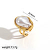 Wholesale Women's Geometric Stainless Steel Ring With Vacuum Real Gold Plating In Pvd Furnace Light Luxury Style