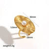 Wholesale Women's Geometric Stainless Steel Ring With Vacuum Real Gold Plating In Pvd Furnace Light Luxury Style