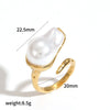 Wholesale Women's Geometric Stainless Steel Ring With Vacuum Real Gold Plating In Pvd Furnace Light Luxury Style