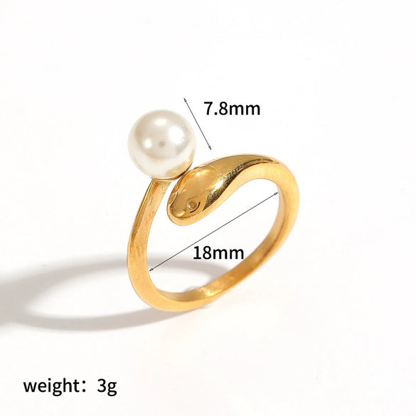 Wholesale Women's Geometric Stainless Steel Ring With Vacuum Real Gold Plating In Pvd Furnace Light Luxury Style