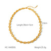 Wholesale Women's Geometric Stainless Steel Shell Electroplated Splicing Chain Necklace And Bracelet Minimalist Jewelry