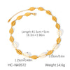 Wholesale Women's Geometric Stainless Steel Shell Electroplated Splicing Chain Necklace And Bracelet Minimalist Jewelry