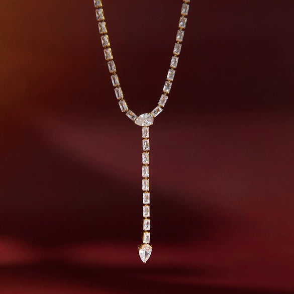 Wholesale Women's Geometric Stainless Steel Snakeshaped Necklace With Vacuum Real Gold Plating