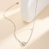 Wholesale Women's Geometric Stainless Steel Threedimensional Heart Electroplated Calendering Chain Necklace