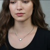 Wholesale Women's Geometric Stainless Steel Threedimensional Heart Electroplated Calendering Chain Necklace