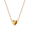 Wholesale Women's Geometric Stainless Steel Threedimensional Heart Electroplated Calendering Chain Necklace