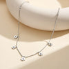 Wholesale Women's Geometric Stainless Steel Titanium Steel Electroplated Calendering Chain Daisy Flower Chrysanthemum Necklace