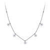 Wholesale Women's Geometric Stainless Steel Titanium Steel Electroplated Calendering Chain Daisy Flower Chrysanthemum Necklace