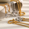 Wholesale Women's Geometric Stainless Steel Vacuum Plated Bracelet And Necklace Set