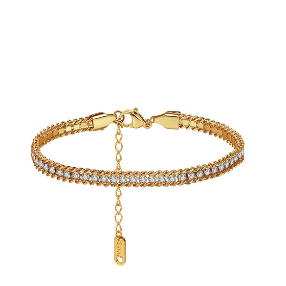 Wholesale Women's Geometric Stainless Steel Vacuum Plated Bracelet Jewelry