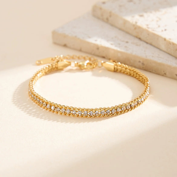 Wholesale Women's Geometric Stainless Steel Vacuum Plated Bracelet Jewelry