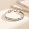 Wholesale Women's Geometric Stainless Steel Vacuum Plated Diamondencrusted Bracelet