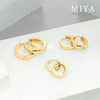 Wholesale Women's Geometric Stainless Steel Vacuum Plated Earrings Simple Ear Clips Niche Minimalist Gold Plated