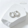 Wholesale Women's Geometric Stainless Steel Vacuum Plated Earrings Simple Ear Clips Niche Minimalist Gold Plated