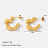 Wholesale Women's Geometric Stainless Steel Vacuum Plated Earrings With Minimalist Style
