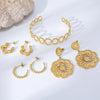Wholesale Women's Geometric Stainless Steel Vacuum Plated Earrings With Minimalist Style