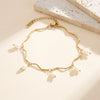 Wholesale Women's Geometric Stainless Steel Vacuum Plated Wave Pearl Bracelet With Original Design