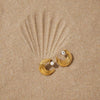 Wholesale Women's Geometric Stainless Steel Vacuum Real Gold Plated Earrings