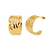 Wholesale Women's Geometric Stainless Steel Vacuum Real Gold Plated Earrings