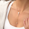 Wholesale Women's Geometric Stainless Steel Yshaped Chain Necklace With Vacuum Real Gold Plating