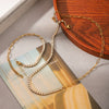 Wholesale Women's Geometric Stainless Steel Zircon Inlay Cross Chain Necklace And Bracelet Jewelry