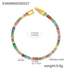 Wholesale Women's Geometric 316L Stainless Steel Zircon Plated 18K Gold Bracelet