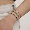 Wholesale Women's Geometric 316L Stainless Steel Zircon Plated 18K Gold Bracelet