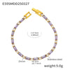 Wholesale Women's Geometric 316L Stainless Steel Zircon Plated 18K Gold Bracelet