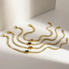 Wholesale Women's Geometric Stainless Steel Zirconia Inlaid 18K Goldplated Bracelet Insstyle Light Luxury Jewelry