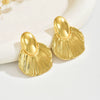 Wholesale Women's Geometric Stamped Stainless Steel Fishtail Earrings