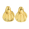 Wholesale Women's Geometric Stamped Stainless Steel Fishtail Earrings