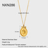 Wholesale Women's Geometric Star Moon Airplane Heart Envelope Pendant Stainless Steel Necklace With 18K Gold Plating And Oshaped Chain