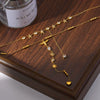 Wholesale Women's Geometric Star Yshaped Stainless Steel Necklace With Zircon Inlay And Vacuum Real Gold Plating In Pvd Furnace Oshaped Chain