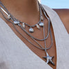 Wholesale Women's Geometric Starfish Pendant Necklace Made Of Titanium Steel And Stainless Steel With Electroplating Process