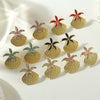 Wholesale Women's Geometric Starfish Shell Stainless Steel Drip Oil Earrings Vacation Style
