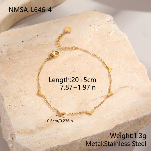 Wholesale Women's Geometric Starfish Stainless Steel Anklet Jewelry Light Luxury Exquisite Fashion
