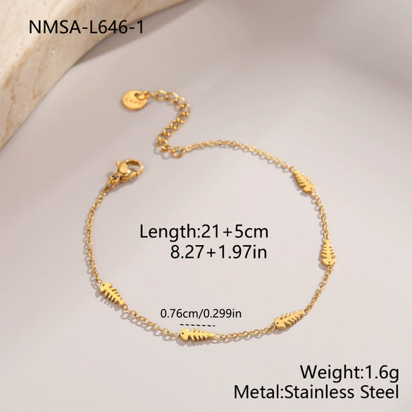 Wholesale Women's Geometric Starfish Stainless Steel Anklet Jewelry Light Luxury Exquisite Fashion