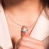 Wholesale Women's Geometric Sterling Silver Clover Eternal Knot Ochain Necklace With Electroplating