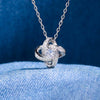 Wholesale Women's Geometric Sterling Silver Clover Eternal Knot Ochain Necklace With Electroplating