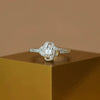 Wholesale Women's Geometric Sterling Silver Clover Ring Inlaid With Zircon And Electroplated