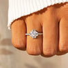 Wholesale Women's Geometric Sterling Silver Clover Ring Inlaid With Zircon And Electroplated