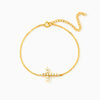Wholesale Women's Geometric 925 Sterling Silver Cross Bracelet With Electroplating