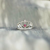 Wholesale Women's Geometric Sterling Silver Crown Ring With Electroplating