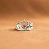 Wholesale Women's Geometric Sterling Silver Crown Ring With Electroplating