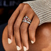 Wholesale Women's Geometric Sterling Silver Crown Ring With Electroplating