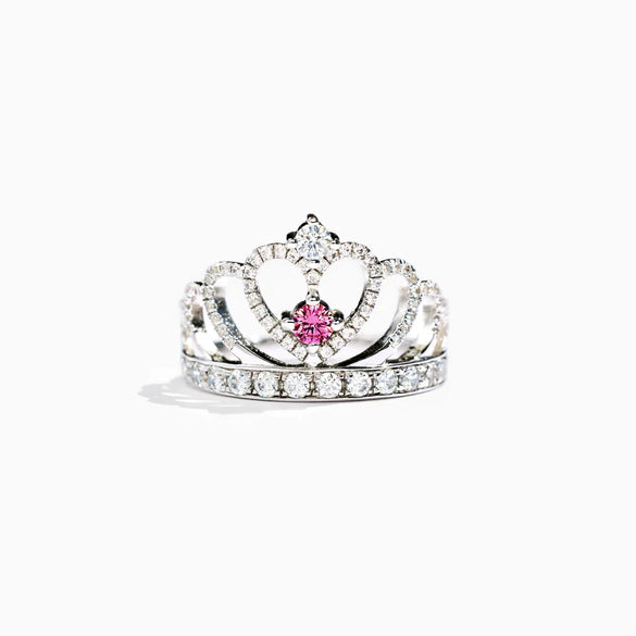Wholesale Women's Geometric Sterling Silver Crown Ring With Electroplating