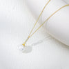 Wholesale Women's Geometric 925 Sterling Silver Diamond Micropaved Zircon Pearl Pendant Cross Chain Necklace