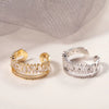 Wholesale Women's Geometric Sterling Silver 925 Irregular Crown Zircon Ring With Electroplating