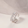 Wholesale Women's Geometric Sterling Silver 925 Irregular Crown Zircon Ring With Electroplating