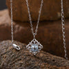 Wholesale Women's Geometric 925 Sterling Silver 18K Gold Plated Natural Color Treasure Pendant Necklace With Gem Setting